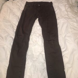 brown 7 for all mankind jeans